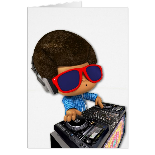 PeekabooDJ-afro Hälsningskort (Framsidan)