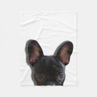 Peekaboofranskbulldogg Fleecefilt
