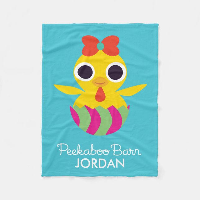 Peekabooladugårdpåsk | Bayla chicken Fleecefilt (Framsidan)