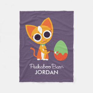Peekabooladugårdpåsk Purrl katten Fleecefilt