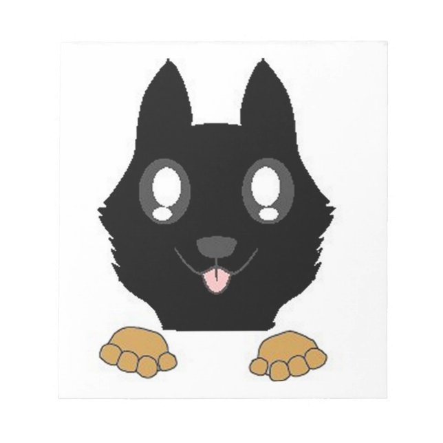 peekande germanshepherd bi färg anteckningsblock (Framsida)