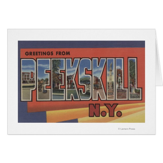 Peekfärdighet, New York - Stora Brev-scenen Hälsningskort (Framsidan Horizontal)