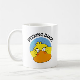 Peeking Anka Funny Animal China Dish Pun Kaffemugg