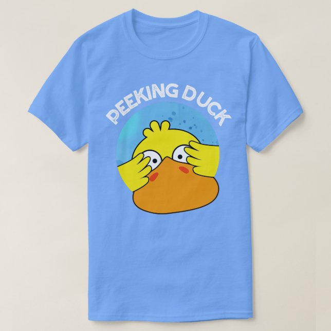 Peeking Anka Funny Animal China Dish Pun T Shirt (Design framsida)