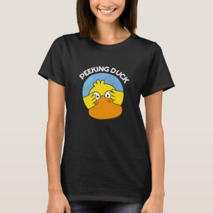 Peeking Anka Funny Animal Chinese Dish Pun Mörk BG T Shirt