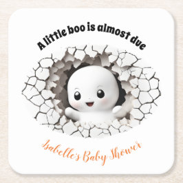 Peeking Boo Ghost Baby Shower Papper Underlägg