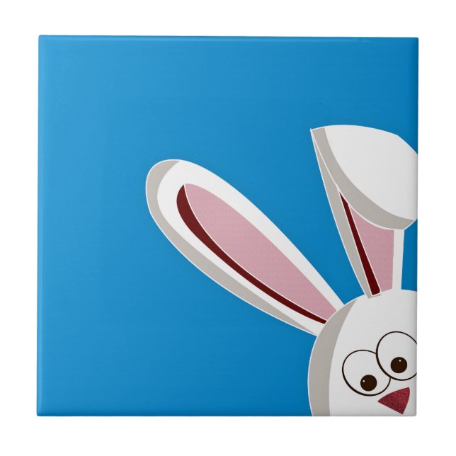 Peeking Bunny Kakelplatta (Framsidan)