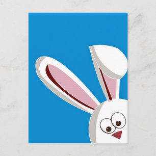 Peeking Bunny Vykort