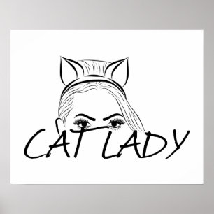 Peeking Cat Dam Poster