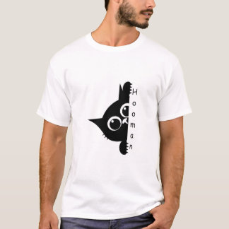 Peeking Cat Hooman T Shirt