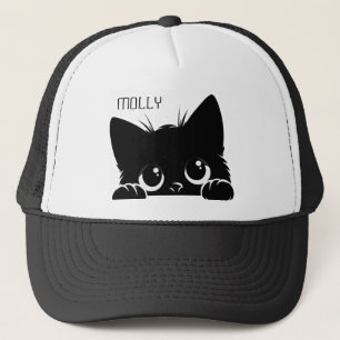 Peeking Cat Personalize Keps