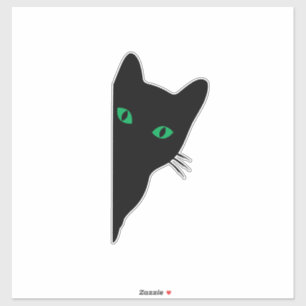 Peeking-Cat-Silhouette-Decal-notebook-bil-bärbar d Klistermärken