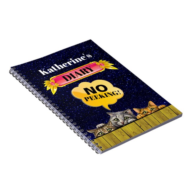Peeking Cats-anteckningsbok Anteckningsbok (Högra Sidan)