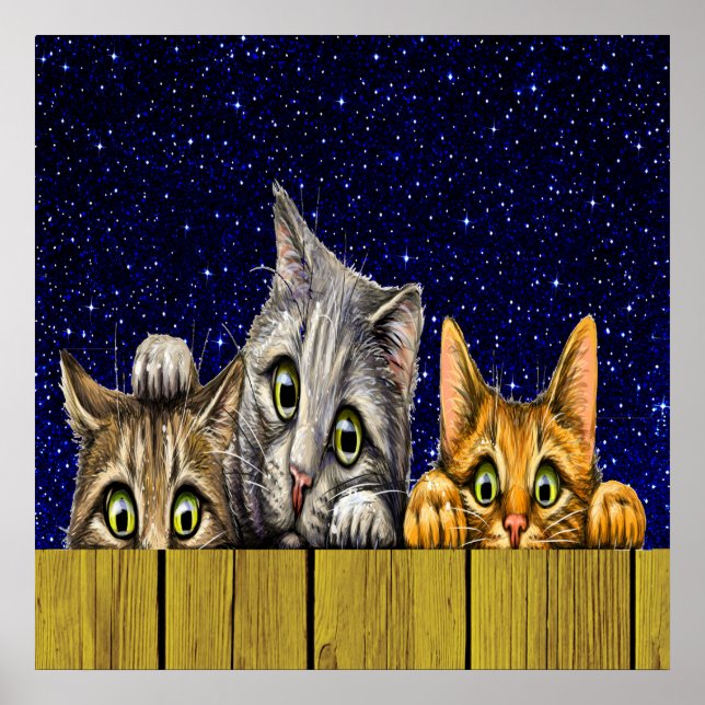 Peeking Cats Poster (Framsidan)