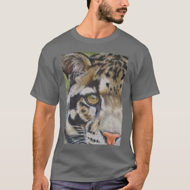 Peeking Clouded Leopard Tee Shirt (Framsida)