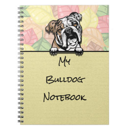 Peeking Cute Bulldog bärbar dator Anteckningsbok