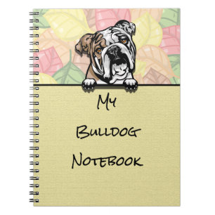 Peeking Cute Bulldog bärbar dator Anteckningsbok