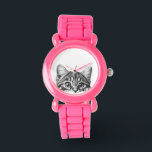 Peeking Cute Cat Kitten Armbandsur<br><div class="desc">Den här designen kan vara personlig i det område som tillhandahålls genom att ändra fotot och/eller text. Du kan också anpassa den genom att klicka på Anpassa den här mallen och sedan välja klicka för att anpassa ytterligare alternativ och ta bort eller ändra färg i bakgrunden, lägga till text, ändra...</div>