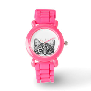 Peeking Cute Cat Kitten Armbandsur