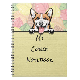 Peeking Cute Corgi bärbar dator Anteckningsbok