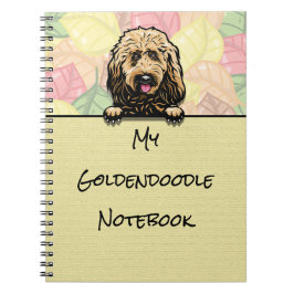 Peeking Cute Goldendoodle bärbar dator Anteckningsbok