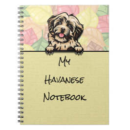 Peeking Cute Havanese notebook Anteckningsbok