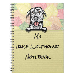 Peeking Cute Irish Wolfhound notebook Anteckningsbok