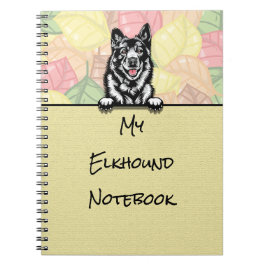 Peeking Cute Norway Elkhound notebook Anteckningsbok