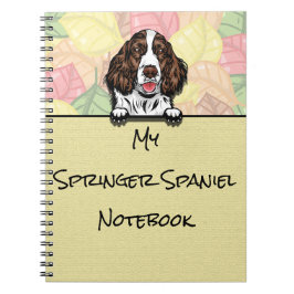 Peeking Cute Springer Spain notebook Anteckningsbok