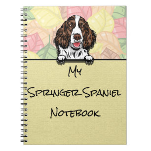 Peeking Cute Springer Spain notebook Anteckningsbok