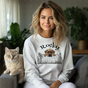 Peeking Dog Anpassningsbar T Shirt