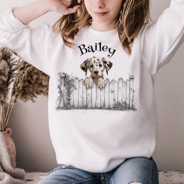 Peeking Dog Anpassningsbar T Shirt