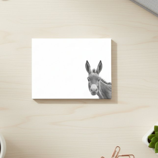 Peeking Donkey Cute Post-it Block (Skapare uppladdad)