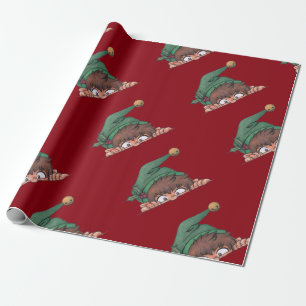 Peeking Elf Helgdag Presentpapper