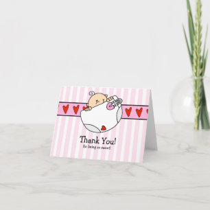 Peeking Flicka & Diaper Tackkort Card