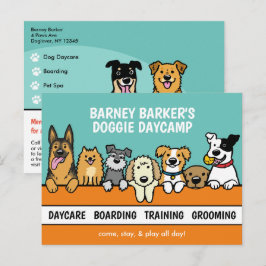 Peeking Hundar Djuromsorg Cute Business Promotiona Vykort