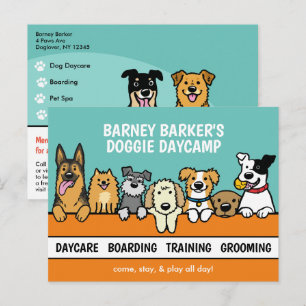 Peeking Hundar Djuromsorg Cute Business Promotiona Vykort