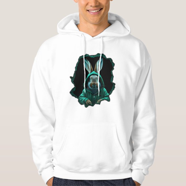 Peeking Kash Rabbit Hoodie (Framsida)