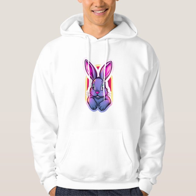 Peeking Kash Rabbit Hoodie (Framsida)