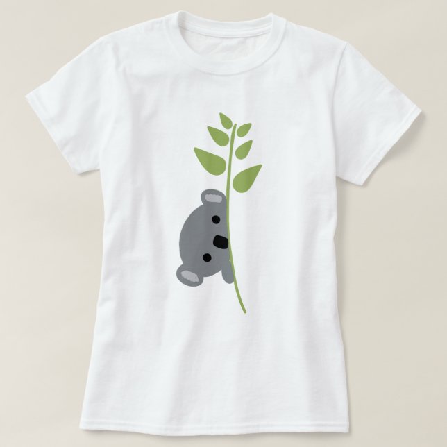 Peeking Koala Bear T-Shirt (Design framsida)