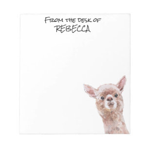 Peeking Llama från Personligens skrivbord Anteckningsblock
