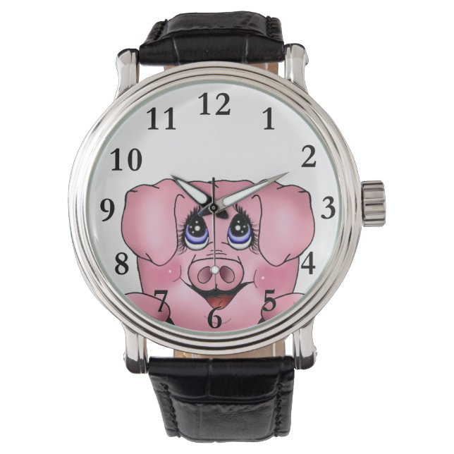 Peeking Piggy Watch Armbandsur (Framsida)