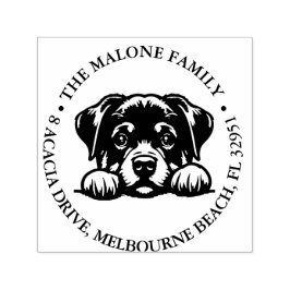 Peeking Rockweiler-Personlig Tema Självfärgande Stämpel