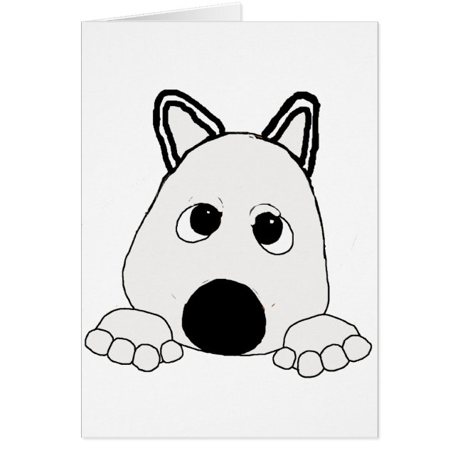 peeking shiba inu kräm hälsningskort (Framsidan)