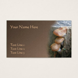 Peeking Vild Brown Mushroom Natature Visitkort