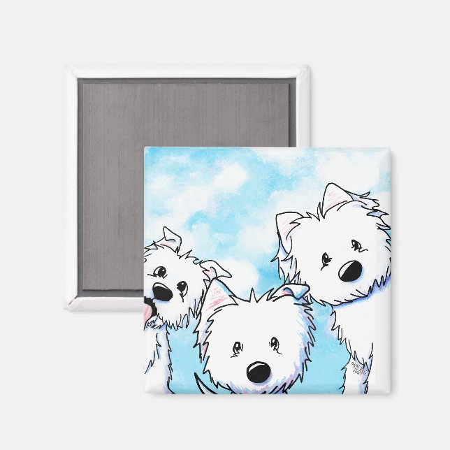 Peeking Westies Magnet (Front/Back)