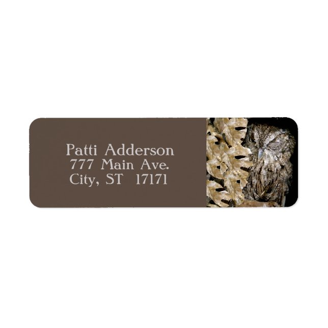 Peeking Winking Uggla Returadress Etikett (Framsidan)