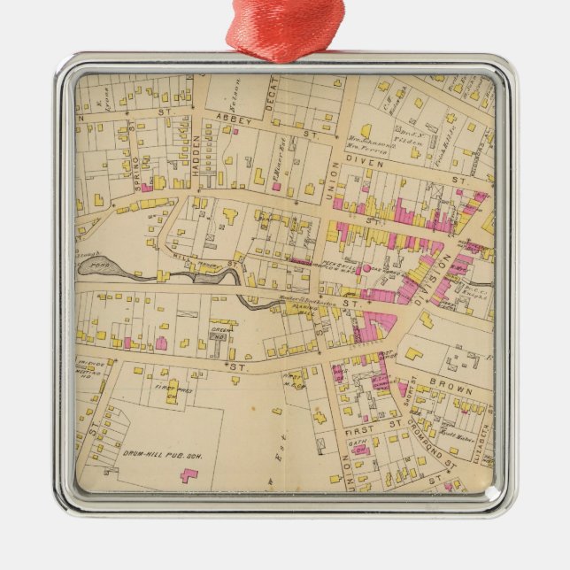 Peekskill New York 3 Julgransprydnad Metall (Framsidan)