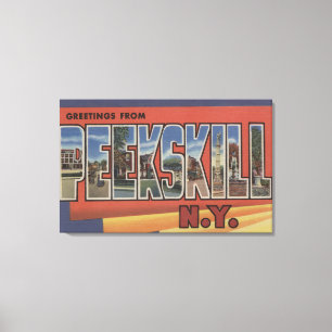 Peekskill New York - stora brevplatser Canvastryck