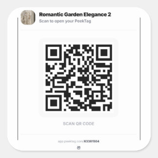 PeekTag QR-dekalmall Fyrkantigt Klistermärke